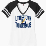 LITTLESTOWN HIGH SCHOOL THUNDERBOLTS District Women's Game V-Neck T-Shirt Front Thumbnail