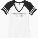 Gymnastix Training Center Center <span class="pdp-name-mascot">Gymnastix Training Center Center</span> District Women's Game V-Neck T-Shirt Front Thumbnail