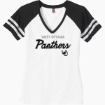 West Ottawa Panthers <span class="pdp-name-mascot">West Ottawa Panthers</span> District Women's Game V-Neck T-Shirt Front Thumbnail