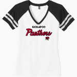 KICKAPOO HIGH SCHOOL PANTHERS <span class="pdp-name-mascot">KICKAPOO AREA PANTHERS</span> District Women's Game V-Neck T-Shirt Front Thumbnail