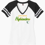 Floyd Central Highlanders <span class="pdp-name-mascot">Floyd Central Highlanders</span> District Women's Game V-Neck T-Shirt Front Thumbnail