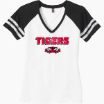 GROOM HIGH SCHOOL TIGERS <span class="pdp-name-mascot">GROOM TIGERS</span> District Women's Game V-Neck T-Shirt Front Thumbnail