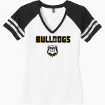 QUITMAN HIGH SCHOOL BULLDOGS <span class="pdp-name-mascot">QUITMAN BULLDOGS</span> District Women's Game V-Neck T-Shirt Front Thumbnail