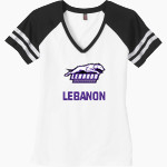 LEBANON COMMUNITY HIGH SCHOOL GREYHOUNDS <span class="pdp-name-mascot">LEBANON GREYHOUNDS</span> District Women's Game V-Neck T-Shirt Front Thumbnail
