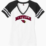 MAYVILLE HIGH SCHOOL CARDINALS District Women's Game V-Neck T-Shirt Front Thumbnail