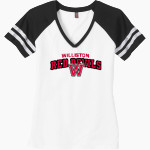 WILLISTON HIGH SCHOOL RED DEVILS District Women's Game V-Neck T-Shirt Front Thumbnail