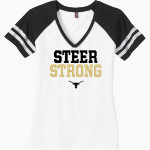 BIG SPRING HIGH SCHOOL STEERS <span class="pdp-name-mascot">BIG SPRING STEERS</span> District Women's Game V-Neck T-Shirt Front Thumbnail