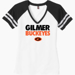 GILMER HIGH SCHOOL BUCKEYES <span class="pdp-name-mascot">GILMER BUCKEYES</span> District Women's Game V-Neck T-Shirt Front Thumbnail