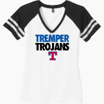 Tremper Trojans District Women's Game V-Neck T-Shirt Front Thumbnail