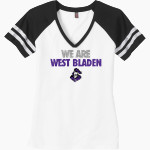 WEST BLADEN HIGH SCHOOL KNIGHTS <span class="pdp-name-mascot">WEST BLADEN KNIGHTS</span> District Women's Game V-Neck T-Shirt Front Thumbnail
