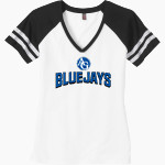ASHLAND-GREENWOOD HIGH SCHOOL BLUEJAYS <span class="pdp-name-mascot">ASHLAND - GREENWOOD BLUEJAYS</span> District Women's Game V-Neck T-Shirt Front Thumbnail