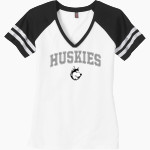 Heartland Huskie <span class="pdp-name-mascot">Heartland Community Schools Huskies</span> District Women's Game V-Neck T-Shirt Front Thumbnail