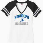 RANDOLPH HIGH SCHOOL RO-HAWKS <span class="pdp-name-mascot">RANDOLPH RO-HAWKS</span> District Women's Game V-Neck T-Shirt Front Thumbnail