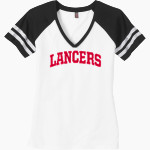 GENERAL MCLANE HIGH SCHOOL LANCERS <span class="pdp-name-mascot">GENERAL MCLANE LANCERS</span> District Women's Game V-Neck T-Shirt Front Thumbnail