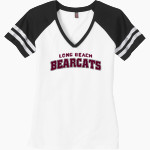 LONG BEACH HIGH SCHOOL BEARCATS <span class="pdp-name-mascot">LONG BEACH BEARCATS</span> District Women's Game V-Neck T-Shirt Front Thumbnail