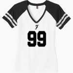 Fenwick Friars The Official Online Store <span class="pdp-name-mascot">Fenwick Friars</span> District Women's Game V-Neck T-Shirt Front Thumbnail