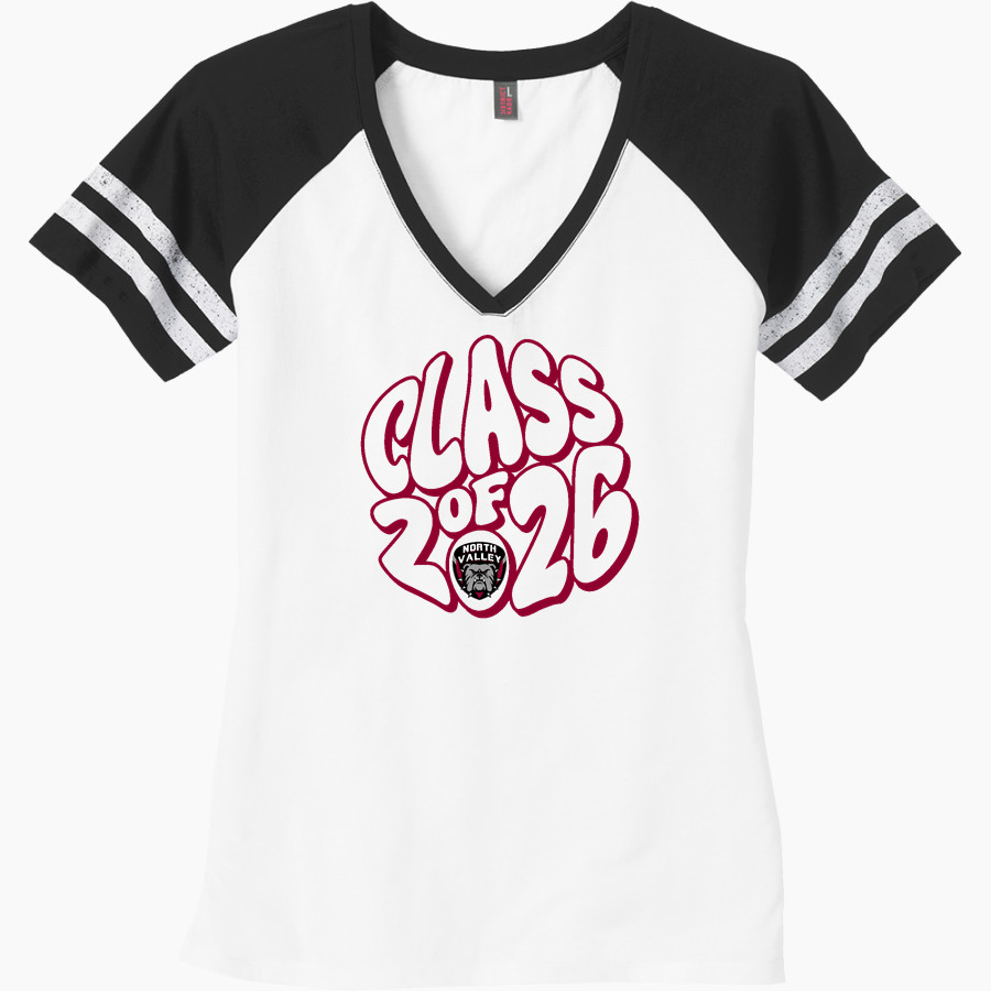 North Valley Bulldogs District Women's Game V-Neck T-Shirt