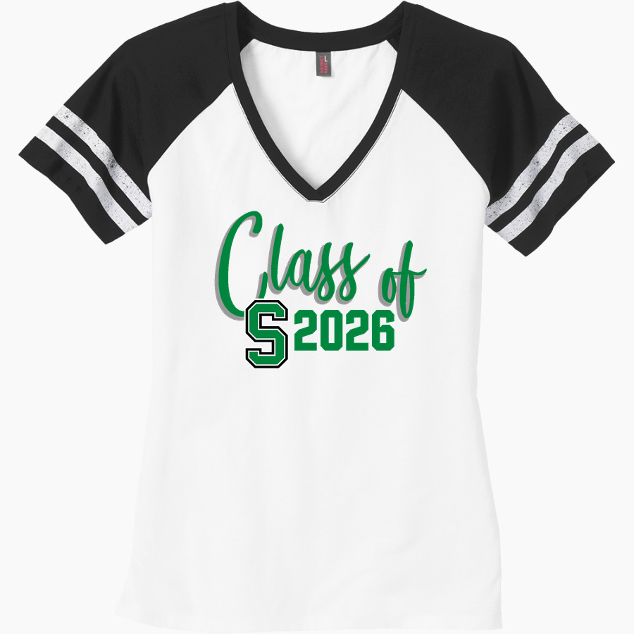 WEST MONONA HIGH SCHOOL SPARTANS <span class="pdp-name-mascot">WEST MONONA SPARTANS</span> District Women's Game V-Neck T-Shirt