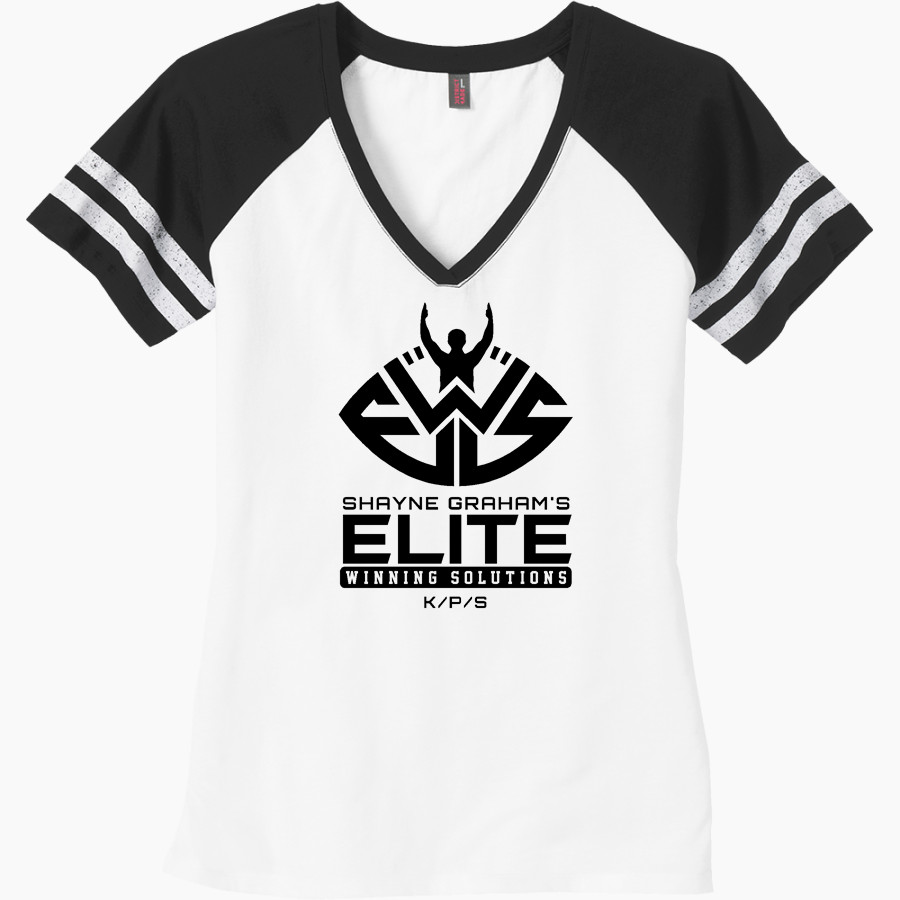 SHAYNE GRAHAM'S ELITE WINNING SOLUTIONS District Women's Game V-Neck T-Shirt