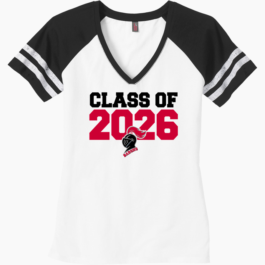 DEKALB HIGH SCHOOL BARONS District Women's Game V-Neck T-Shirt