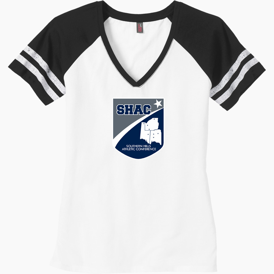 Southern Hills Athletic Conference SHAC <span class="pdp-name-mascot">Southern Hills Athletic Conference</span> District Women's Game V-Neck T-Shirt