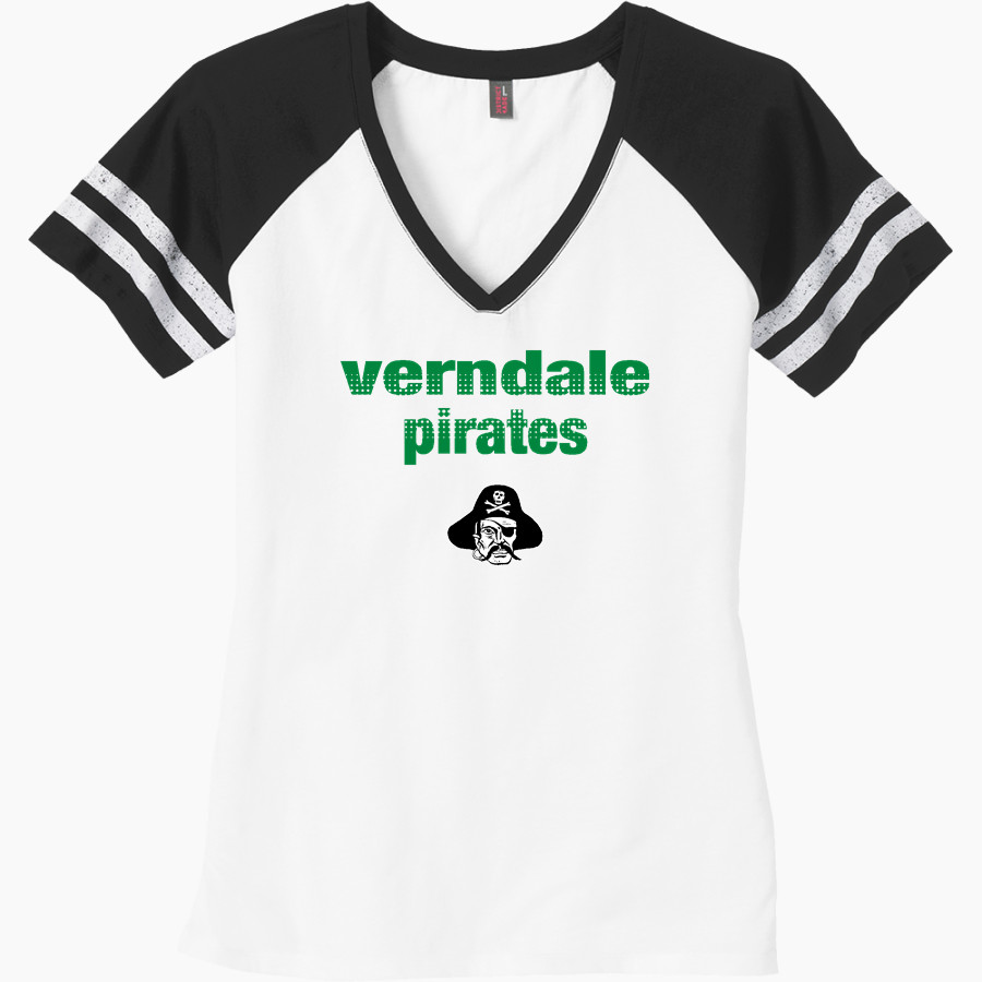 VERNDALE HIGH SCHOOL PIRATES <span class="pdp-name-mascot">VERNDALE PIRATES</span> District Women's Game V-Neck T-Shirt