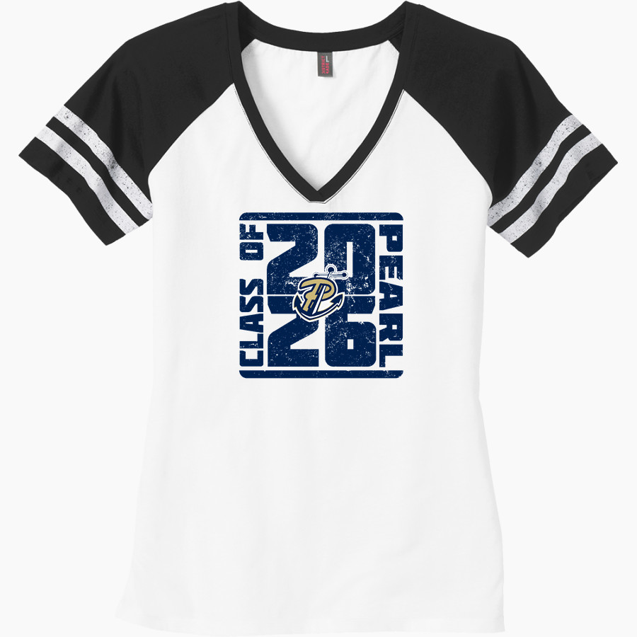 PEARL HIGH SCHOOL PIRATES <span class="pdp-name-mascot">PEARL PIRATES</span> District Women's Game V-Neck T-Shirt