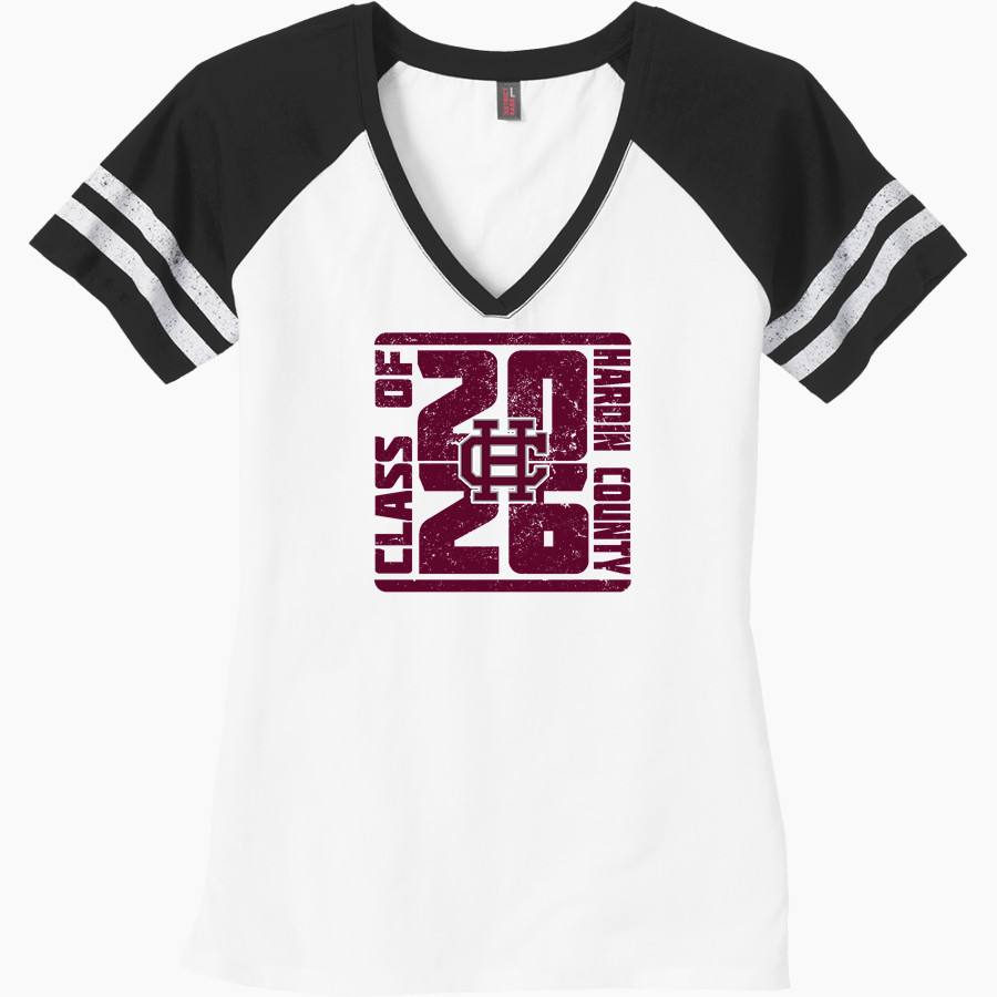 HARDIN COUNTY HIGH SCHOOL TIGERS <span class="pdp-name-mascot">HARDIN COUNTY TIGERS</span> District Women's Game V-Neck T-Shirt