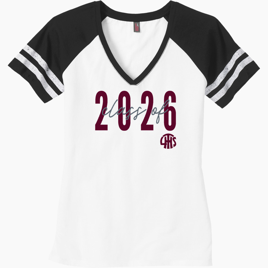 LOCKPORT TOWNSHIP HIGH SCHOOL PORTERS <span class="pdp-name-mascot">LOCKPORT TOWNSHIP PORTERS</span> District Women's Game V-Neck T-Shirt