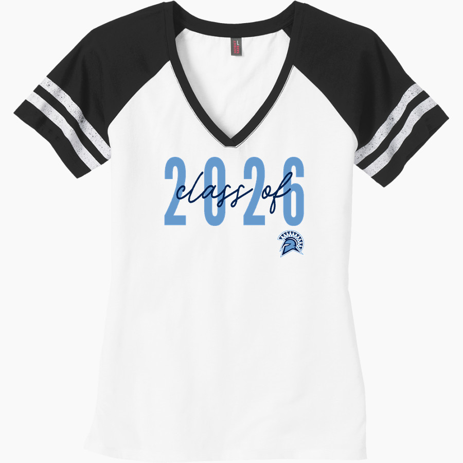 OLYMPIA HIGH SCHOOL SPARTANS <span class="pdp-name-mascot">OLYMPIA SPARTANS</span> District Women's Game V-Neck T-Shirt