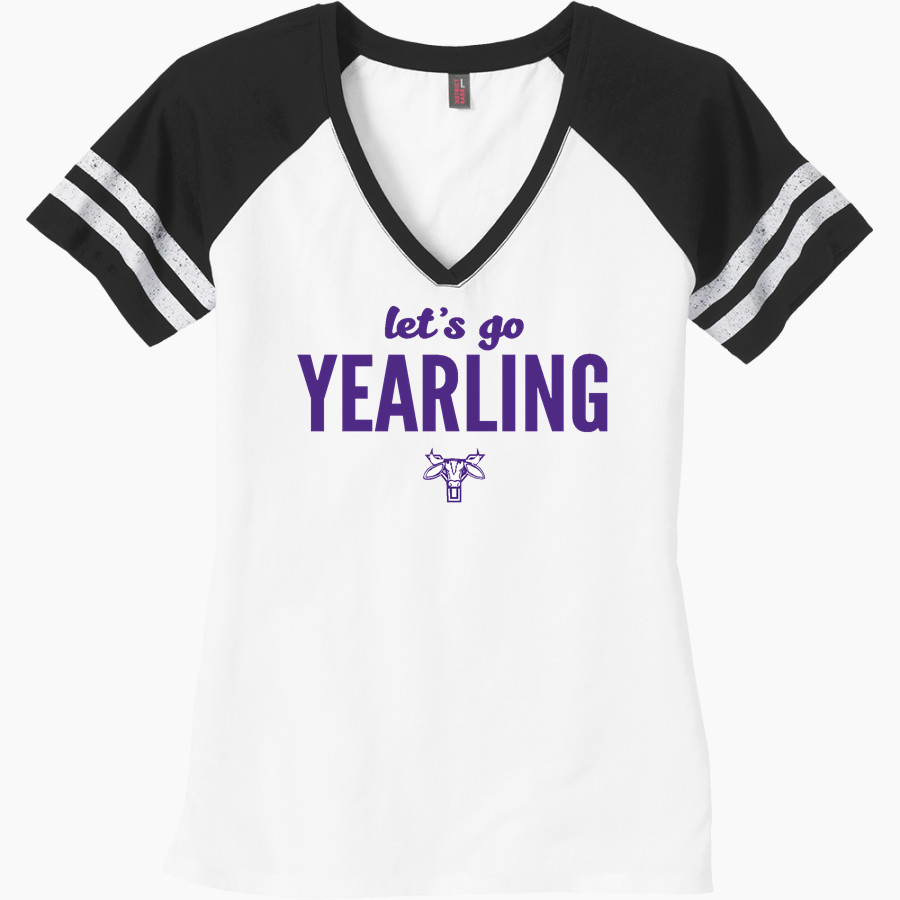 Yearling Bulls <span class="pdp-name-mascot">Yearling Bulls</span> District Women's Game V-Neck T-Shirt
