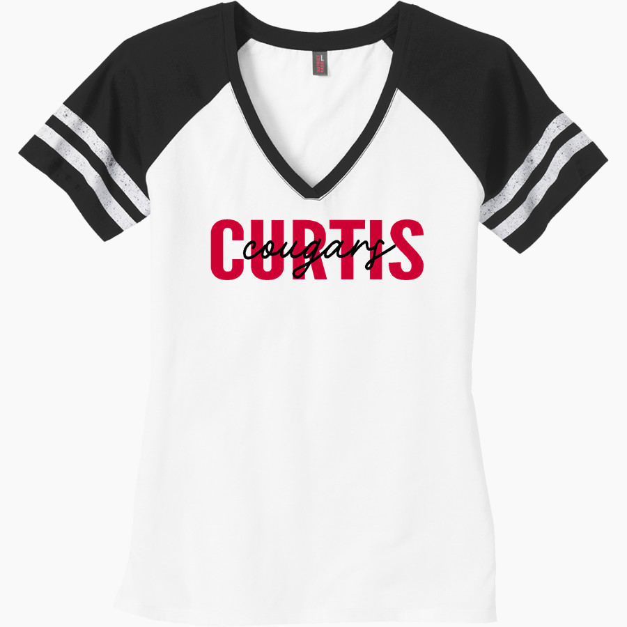 Curtis Cougars <span class="pdp-name-mascot">Curtis Cougars</span> District Women's Game V-Neck T-Shirt