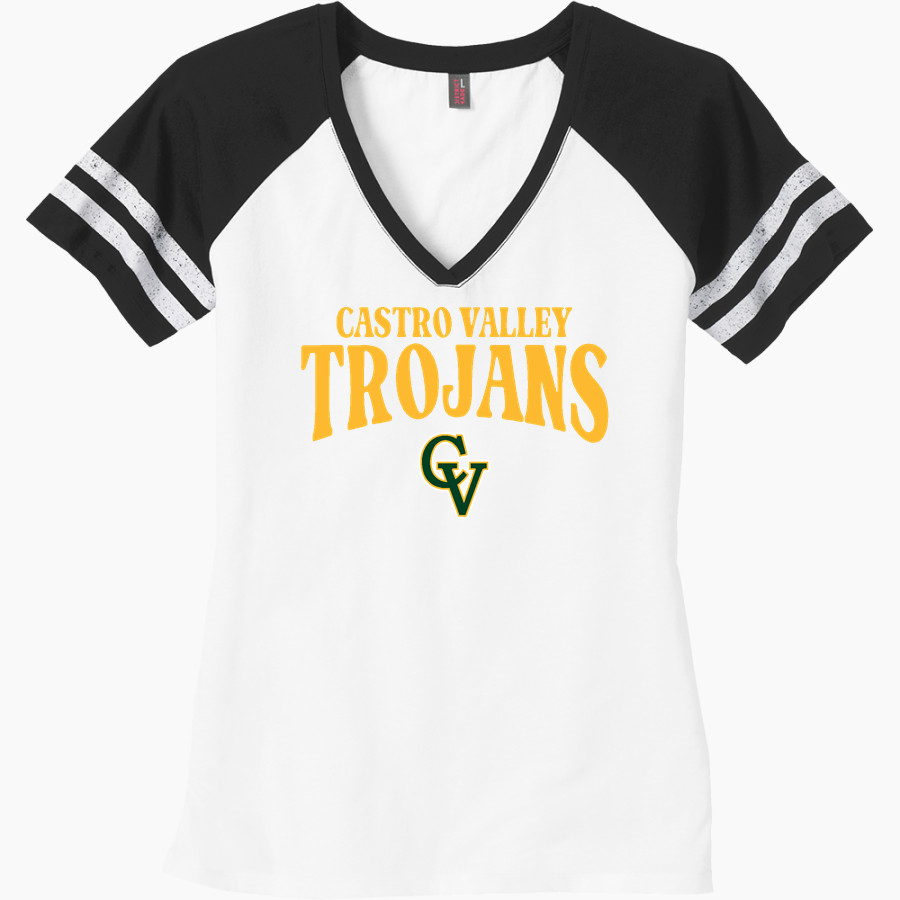 Castro Valley Trojans District Women's Game V-Neck T-Shirt