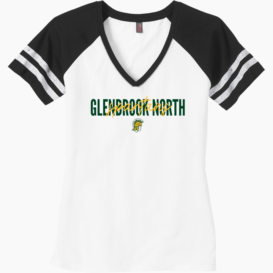 GLENBROOK NORTH HIGH SCHOOL SPARTANS <span class="pdp-name-mascot">GLENBROOK NORTH SPARTANS</span> District Women's Game V-Neck T-Shirt