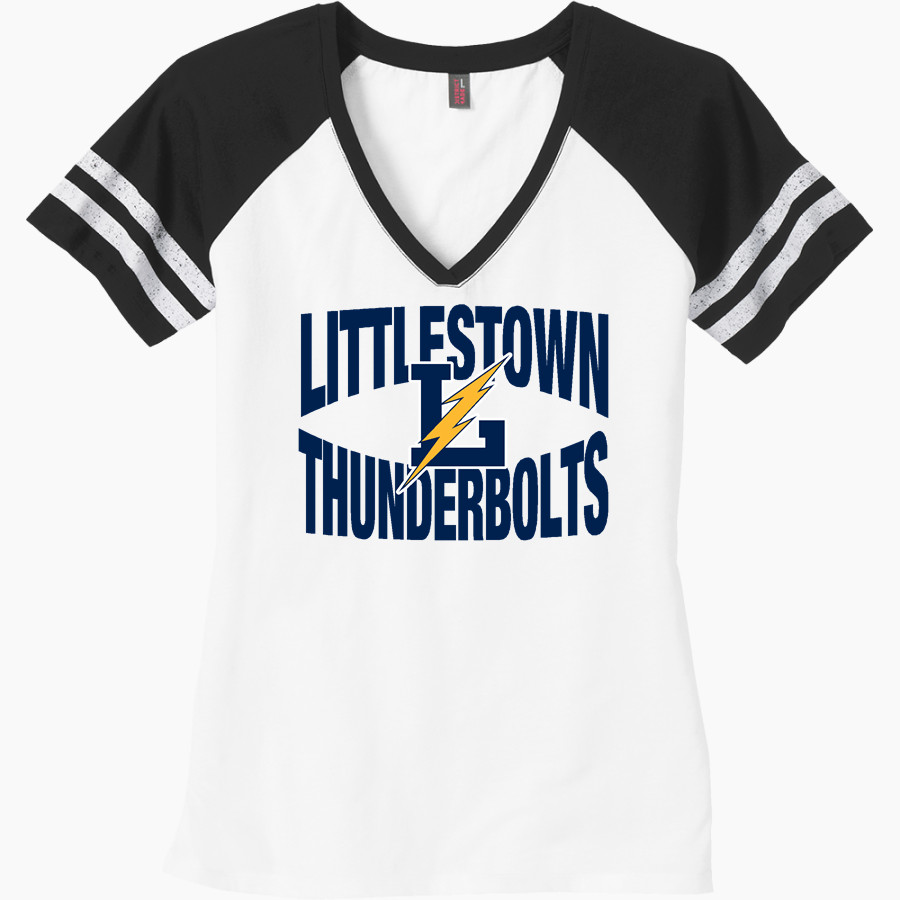 LITTLESTOWN HIGH SCHOOL THUNDERBOLTS District Women's Game V-Neck T-Shirt