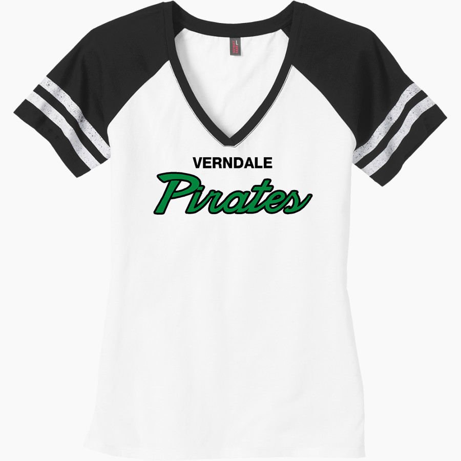 VERNDALE HIGH SCHOOL PIRATES <span class="pdp-name-mascot">VERNDALE PIRATES</span> District Women's Game V-Neck T-Shirt