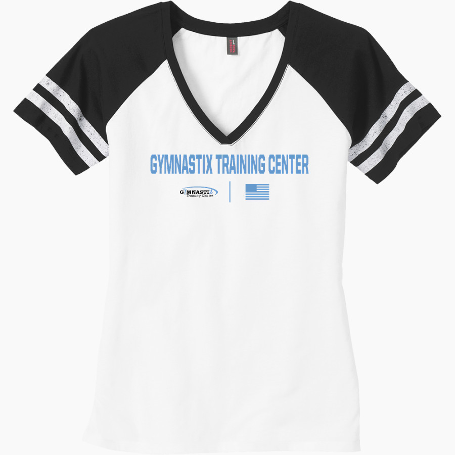 Gymnastix Training Center Center <span class="pdp-name-mascot">Gymnastix Training Center Center</span> District Women's Game V-Neck T-Shirt