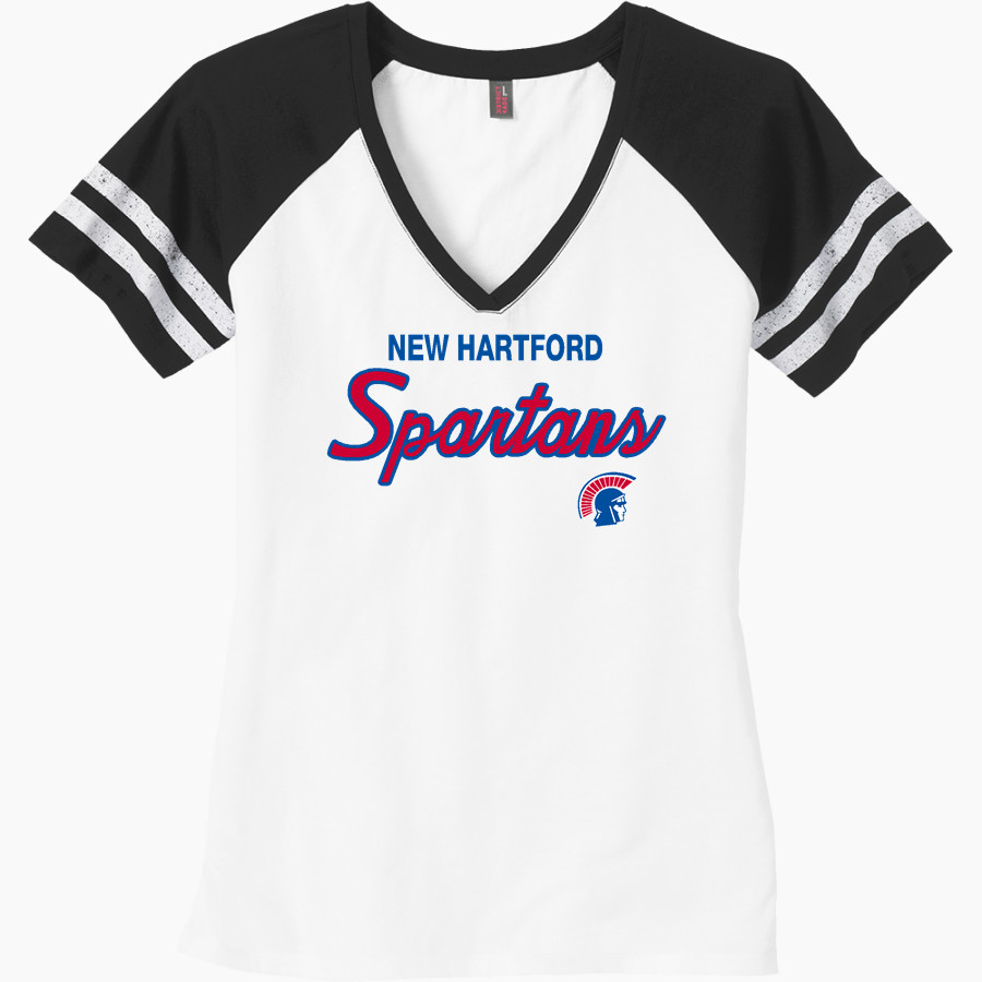 NEW HARTFORD HIGH SCHOOL SPARTANS <span class="pdp-name-mascot">NEW HARTFORD SPARTANS</span> District Women's Game V-Neck T-Shirt