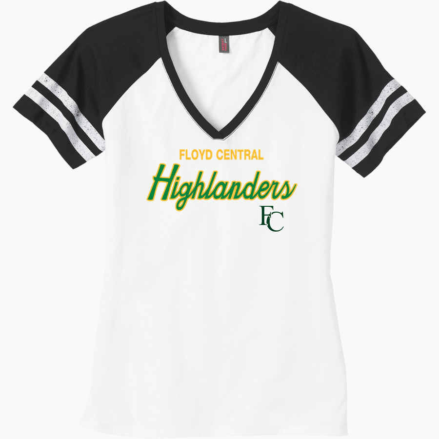 Floyd Central Highlanders <span class="pdp-name-mascot">Floyd Central Highlanders</span> District Women's Game V-Neck T-Shirt