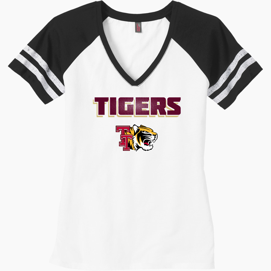 TERREBONNE HIGH SCHOOL TIGERS <span class="pdp-name-mascot">TERREBONNE TIGERS</span> District Women's Game V-Neck T-Shirt
