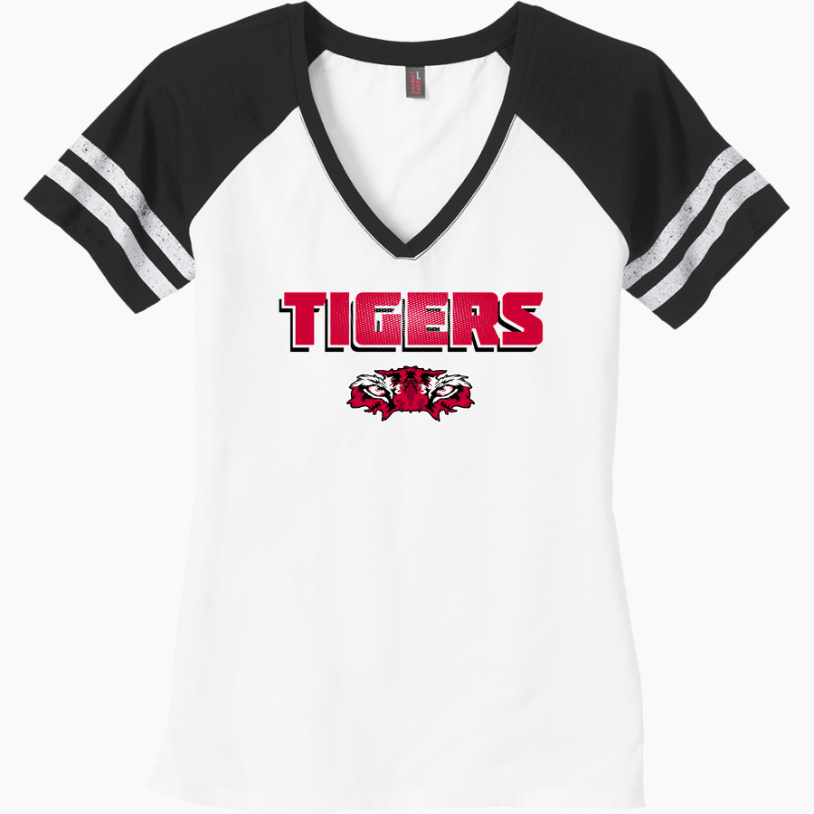 GROOM HIGH SCHOOL TIGERS <span class="pdp-name-mascot">GROOM TIGERS</span> District Women's Game V-Neck T-Shirt