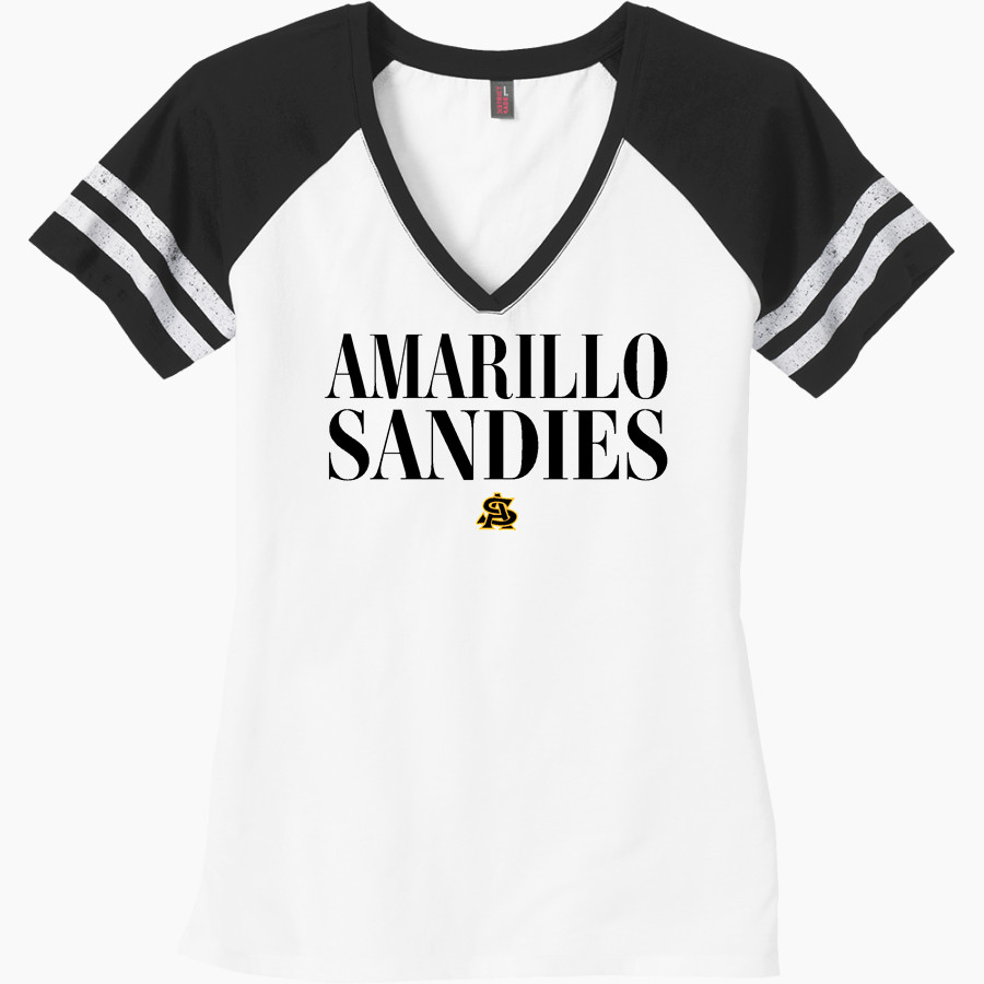 AMARILLO HIGH SCHOOL SANDIES <span class="pdp-name-mascot">AMARILLO SANDIES</span> District Women's Game V-Neck T-Shirt