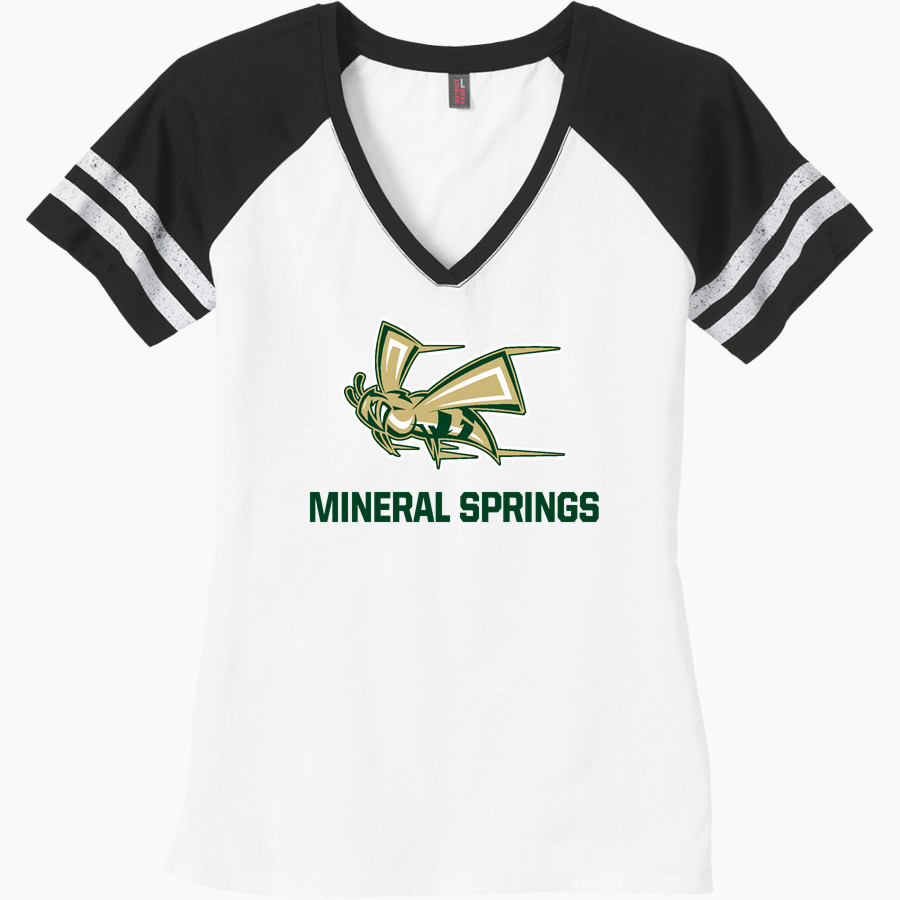 MINERAL SPRINGS HIGH SCHOOL HORNETS <span class="pdp-name-mascot">MINERAL SPRINGS HORNETS</span> District Women's Game V-Neck T-Shirt