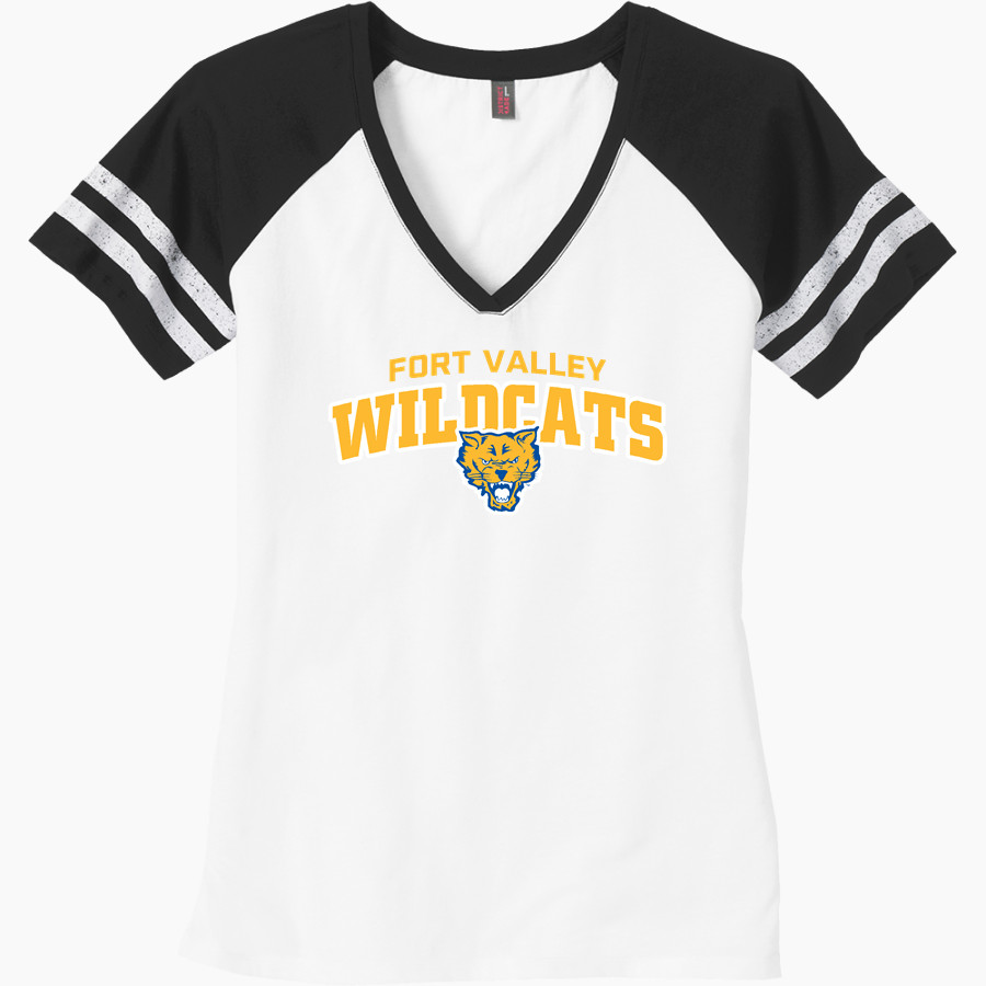 Fort Valley Wildcats <span class="pdp-name-mascot">Fort Valley Wildcats</span> District Women's Game V-Neck T-Shirt