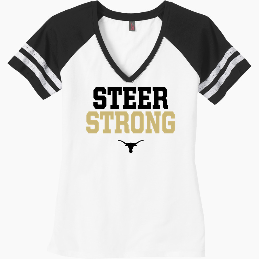 BIG SPRING HIGH SCHOOL STEERS <span class="pdp-name-mascot">BIG SPRING STEERS</span> District Women's Game V-Neck T-Shirt
