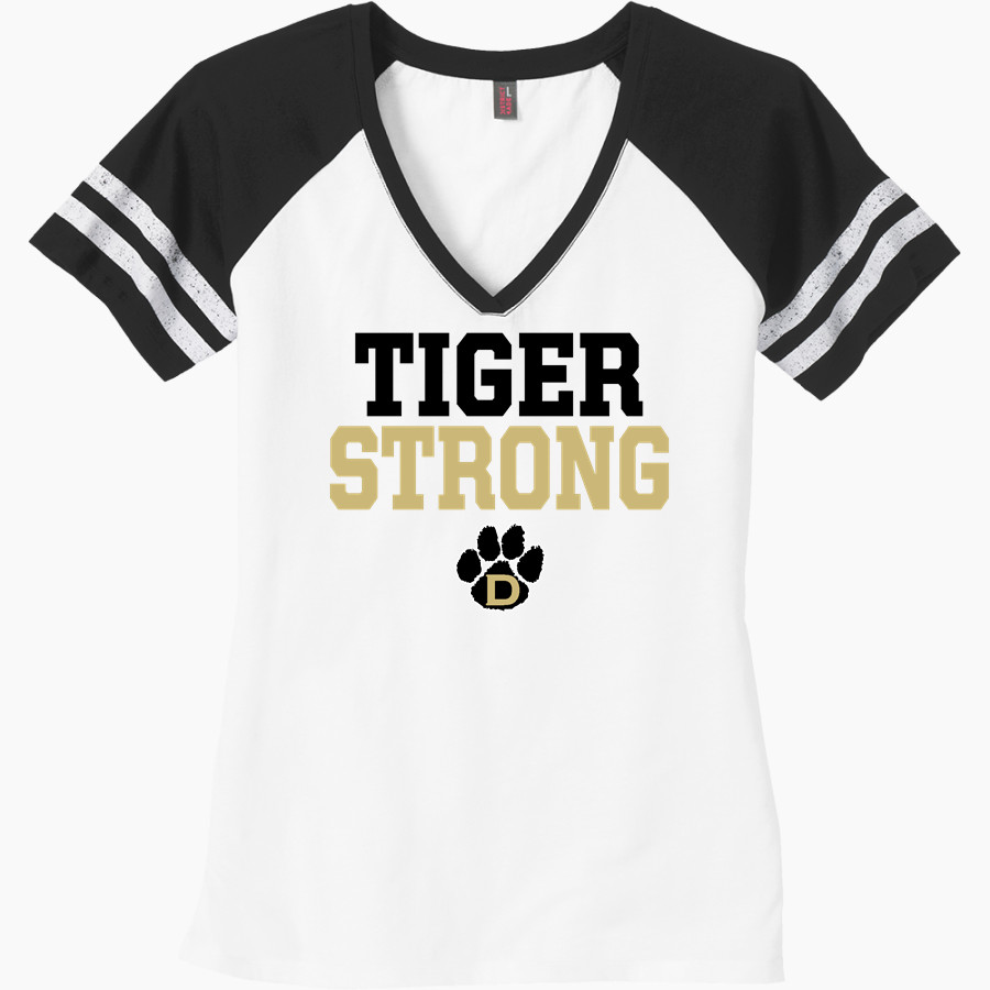 DEKALB HIGH SCHOOL TIGERS <span class="pdp-name-mascot">DEKALB TIGERS</span> District Women's Game V-Neck T-Shirt
