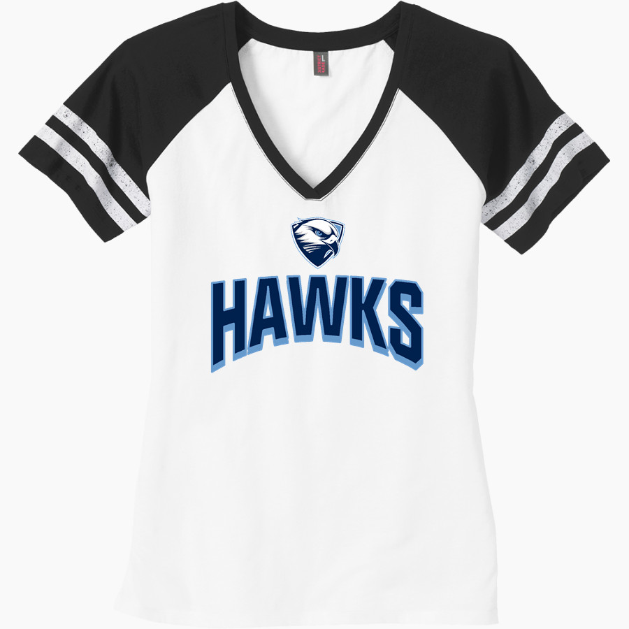 Hamilton Heights Hawks <span class="pdp-name-mascot">Hamilton Heights Christian Academy Hawks</span> District Women's Game V-Neck T-Shirt