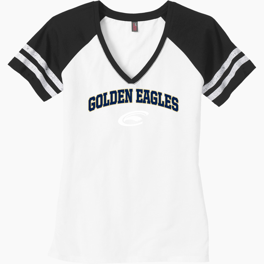 Clarion Golden Eagles <span class="pdp-name-mascot">Clarion - Penn West University Golden Eagles</span> District Women's Game V-Neck T-Shirt