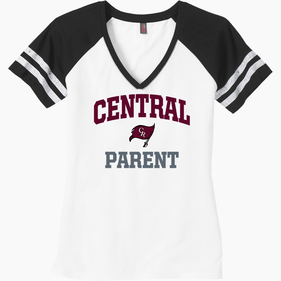 CENTRAL HIGH SCHOOL RAIDERS District Women's Game V-Neck T-Shirt
