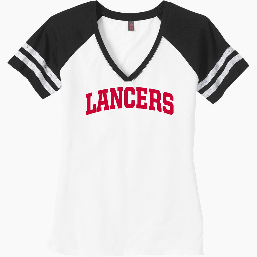 GENERAL MCLANE HIGH SCHOOL LANCERS <span class="pdp-name-mascot">GENERAL MCLANE LANCERS</span> District Women's Game V-Neck T-Shirt